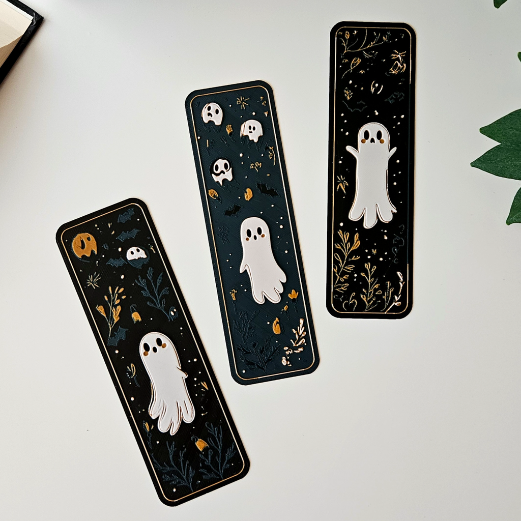 Cute Ghost Bookmarks – Set of 3 or Individual Designs