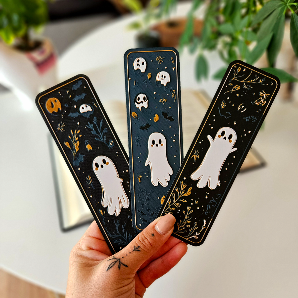Cute Ghost Bookmarks – Set of 3 or Individual Designs