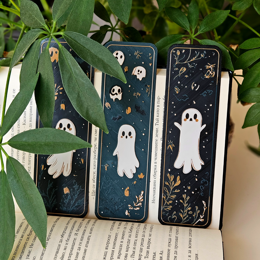 Cute Ghost Bookmarks – Set of 3 or Individual Designs