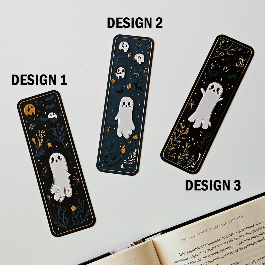 Cute Ghost Bookmarks – Set of 3 or Individual Designs