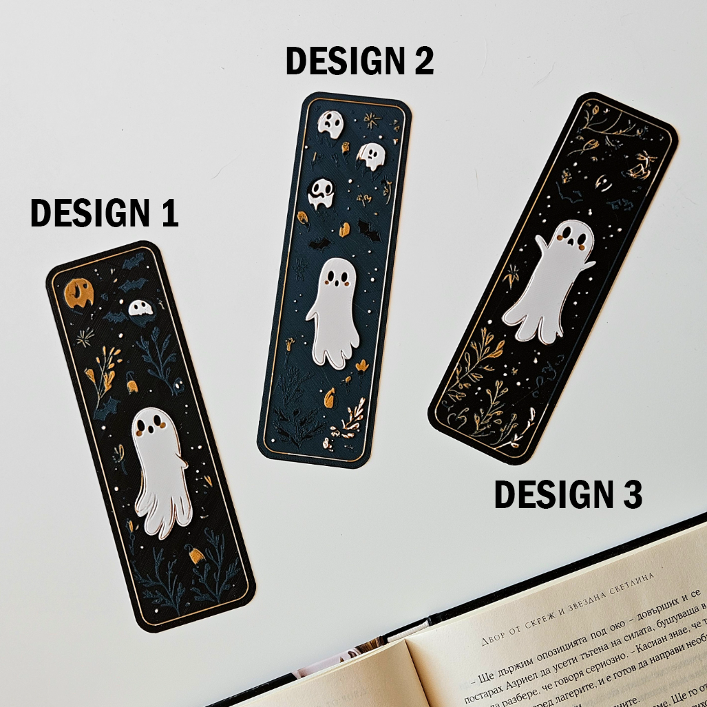 Cute Ghost Bookmarks – Set of 3 or Individual Designs