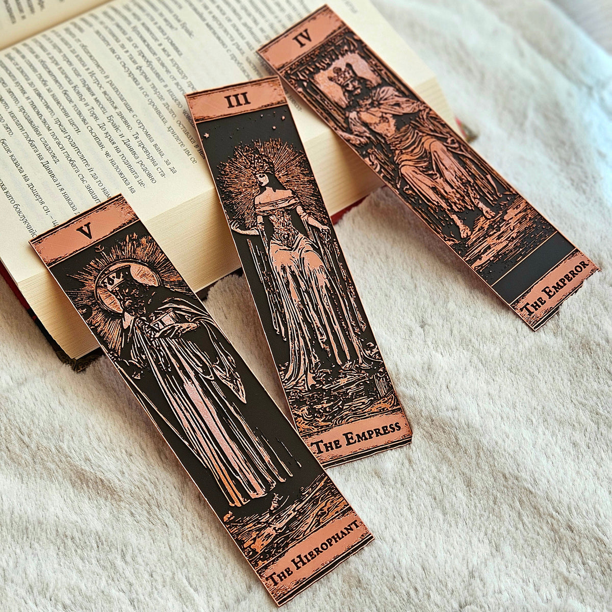 Major Arcana Tarot Bookmarks – The Lovers, Chariot & Strength