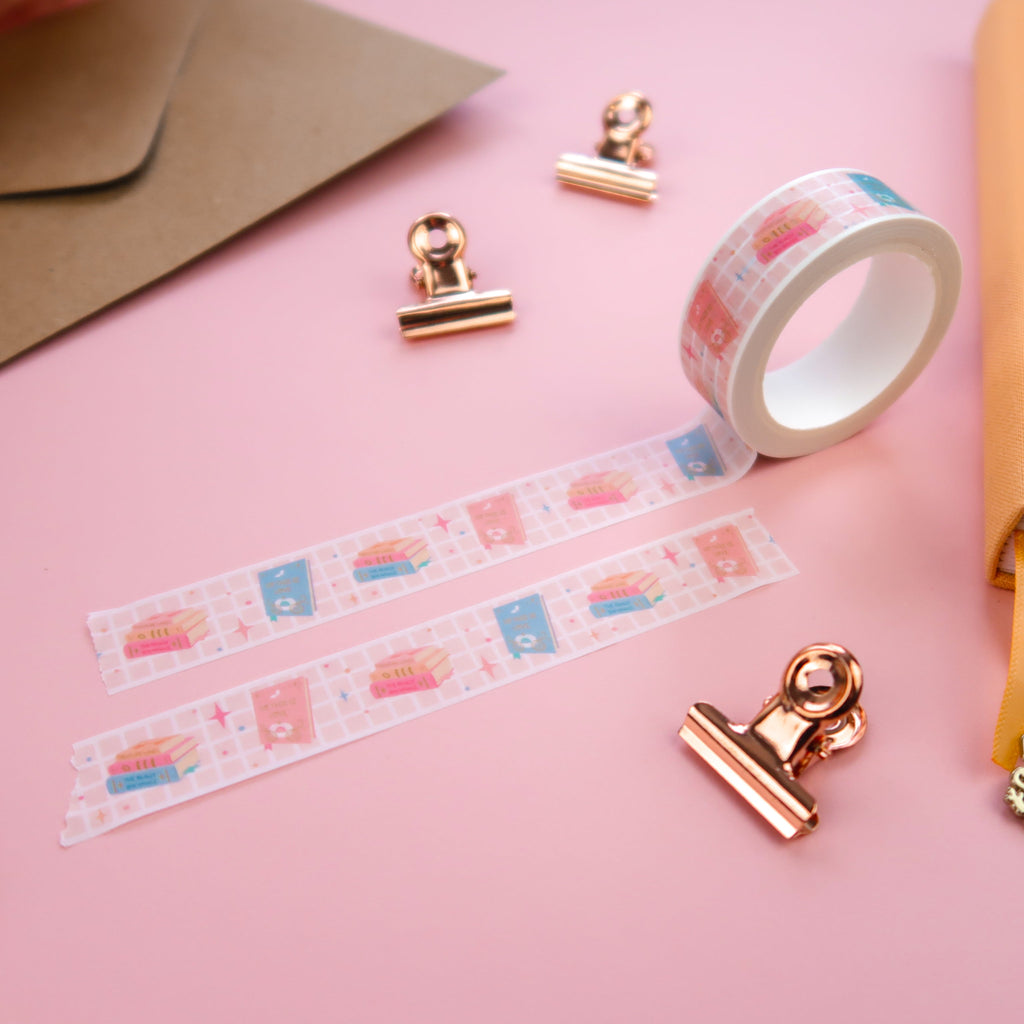 Bookish Washi Tape – 15 mm × 10 m