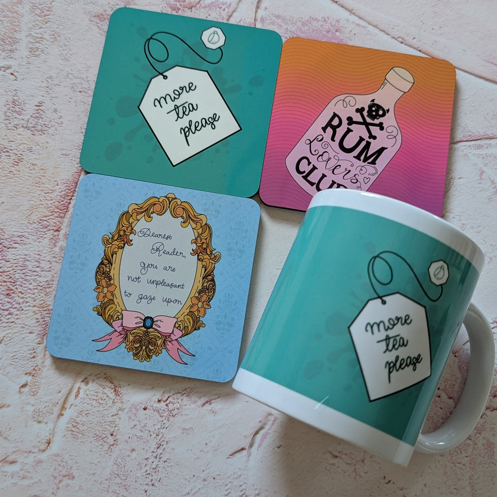 Dearest Reader Square Coaster